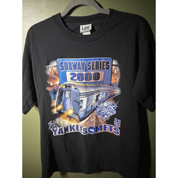 Vintage 2000 World Series NY Mets vs NY Yankees Subway Series Men Medium T-Shirt - Picture 1 of 4